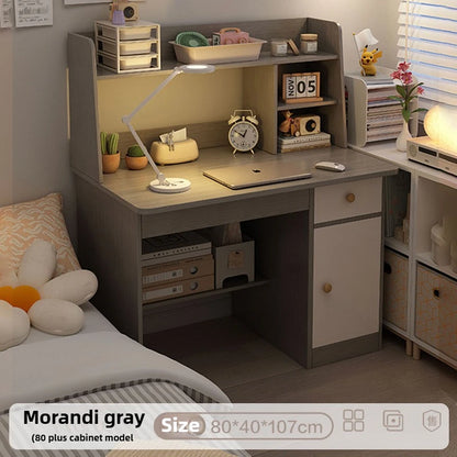 Desk & Bookshelf Combo | Modern MDF Computer Desk for Home, Bedroom & Study