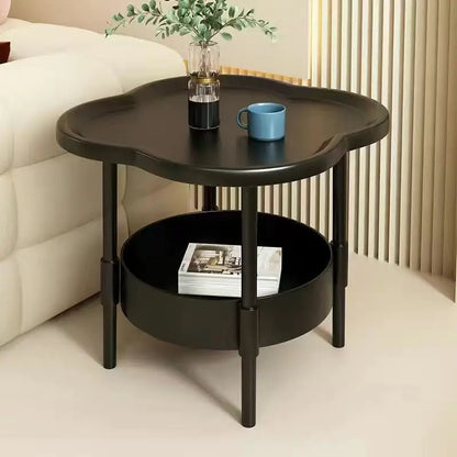 Mini Round Side Table with Storage | Compact Plastic Bedside & Coffee Table in 4 Colors