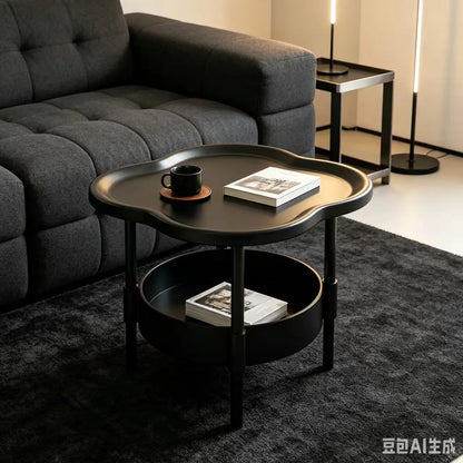 Mini Round Side Table with Storage | Compact Plastic Bedside & Coffee Table in 4 Colors