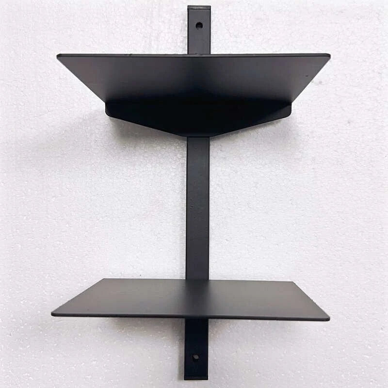 Modern Metal 2-Tier Wall Bookshelf | Minimalist Living Room Storage Organizer