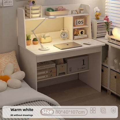 Desk & Bookshelf Combo | Modern MDF Computer Desk for Home, Bedroom & Study