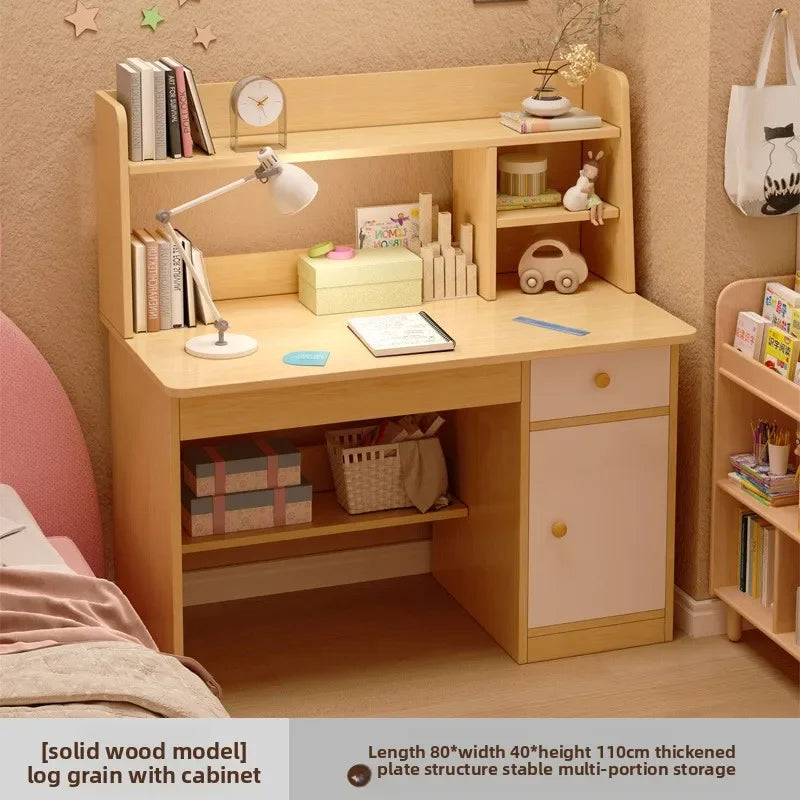 Desk & Bookshelf Combo | Modern MDF Computer Desk for Home, Bedroom & Study