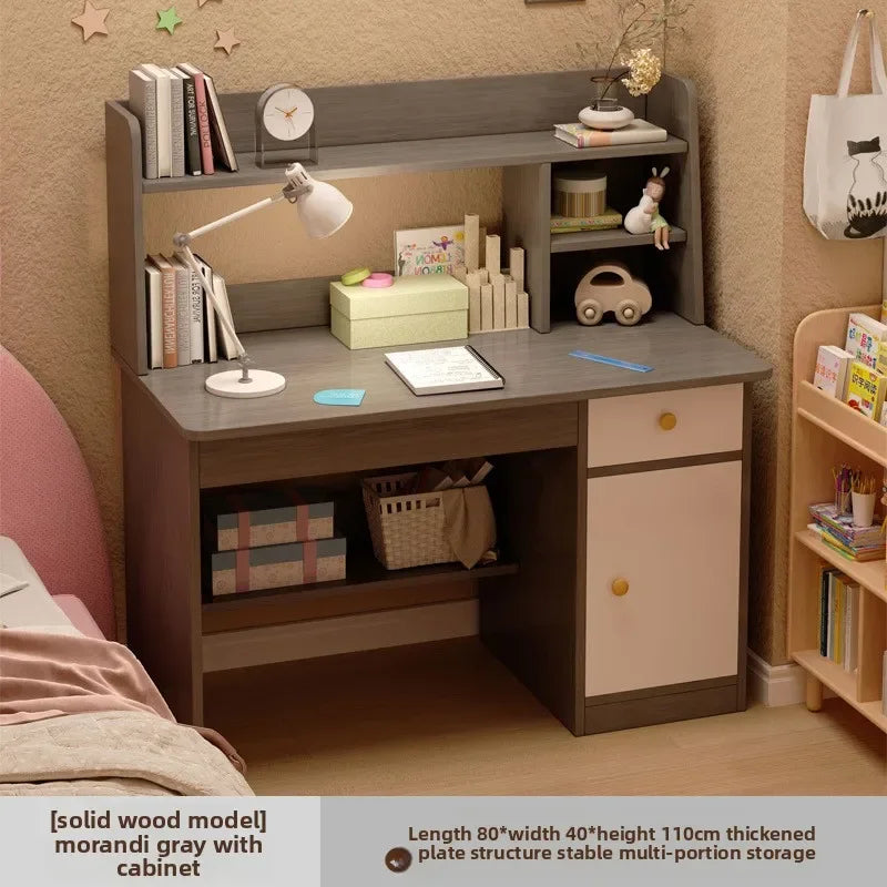 Desk & Bookshelf Combo | Modern MDF Computer Desk for Home, Bedroom & Study