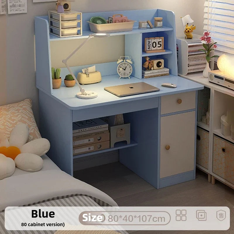 Desk & Bookshelf Combo | Modern MDF Computer Desk for Home, Bedroom & Study