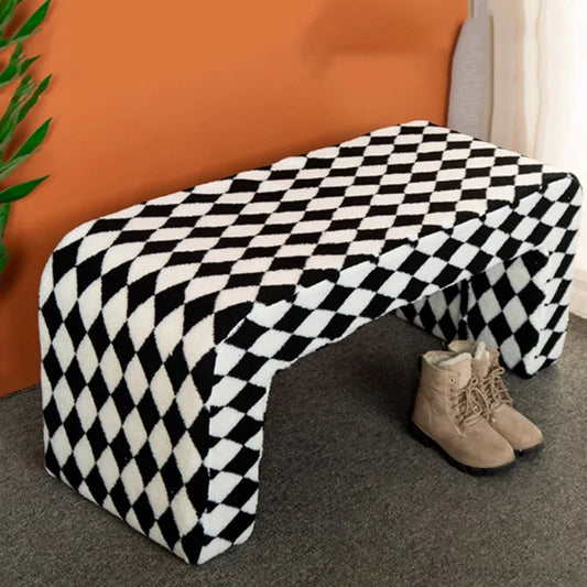 Pine Wood Entryway Bench | Multifunctional Shoe Changing Stool with Storage