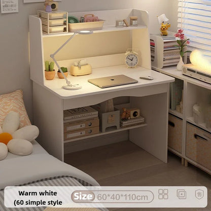 Desk & Bookshelf Combo | Modern MDF Computer Desk for Home, Bedroom & Study