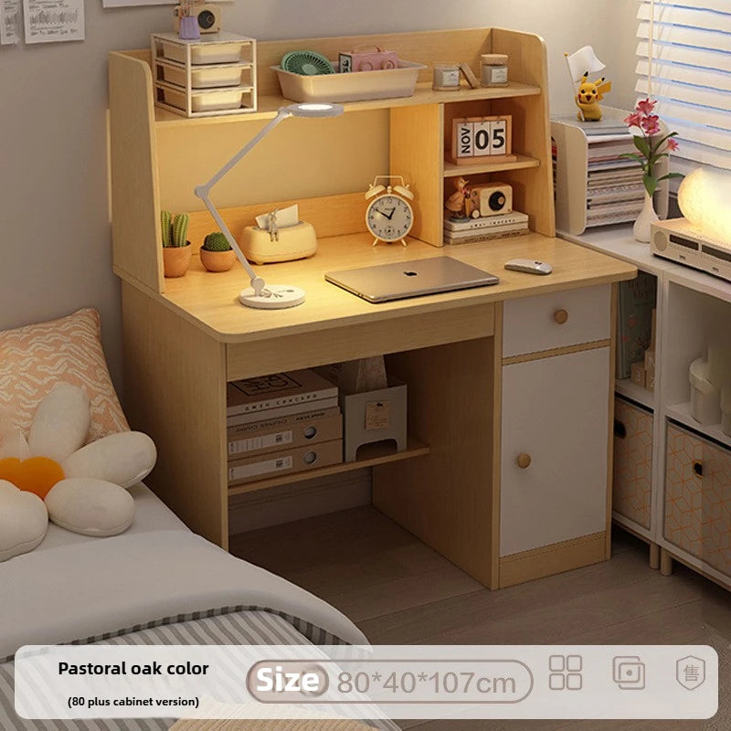 Desk & Bookshelf Combo | Modern MDF Computer Desk for Home, Bedroom & Study