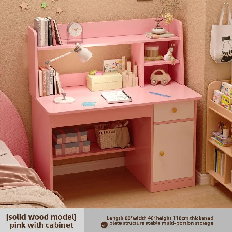 Desk & Bookshelf Combo | Modern MDF Computer Desk for Home, Bedroom & Study