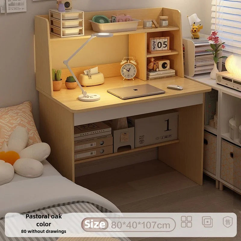 Desk & Bookshelf Combo | Modern MDF Computer Desk for Home, Bedroom & Study