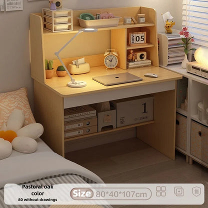 Desk & Bookshelf Combo | Modern MDF Computer Desk for Home, Bedroom & Study